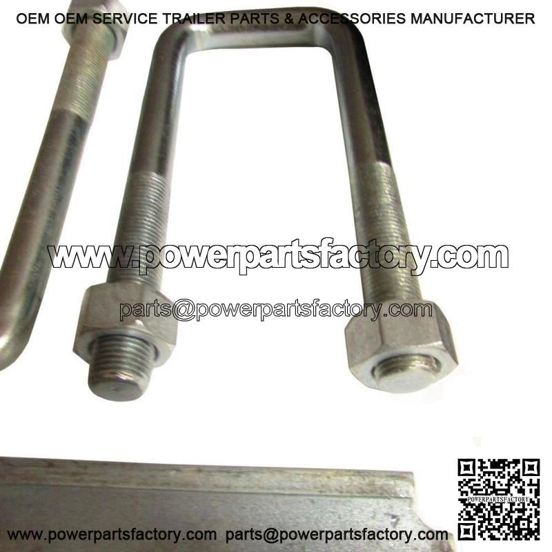 Leaf Spring U-Bolt Kit 2" Square Head 9/16" Diameter for Boat Trailer Axles - Image 2