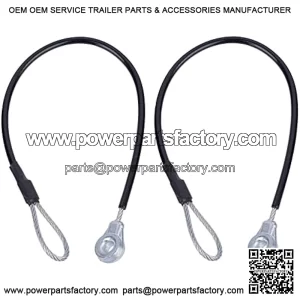 M159508 2Pcs Tailgate Equipment Cable Fit for John Deere Gators M TE TH TX XUV TH TX HPX615E HPX815E XUV825E/M Tailgate Cables