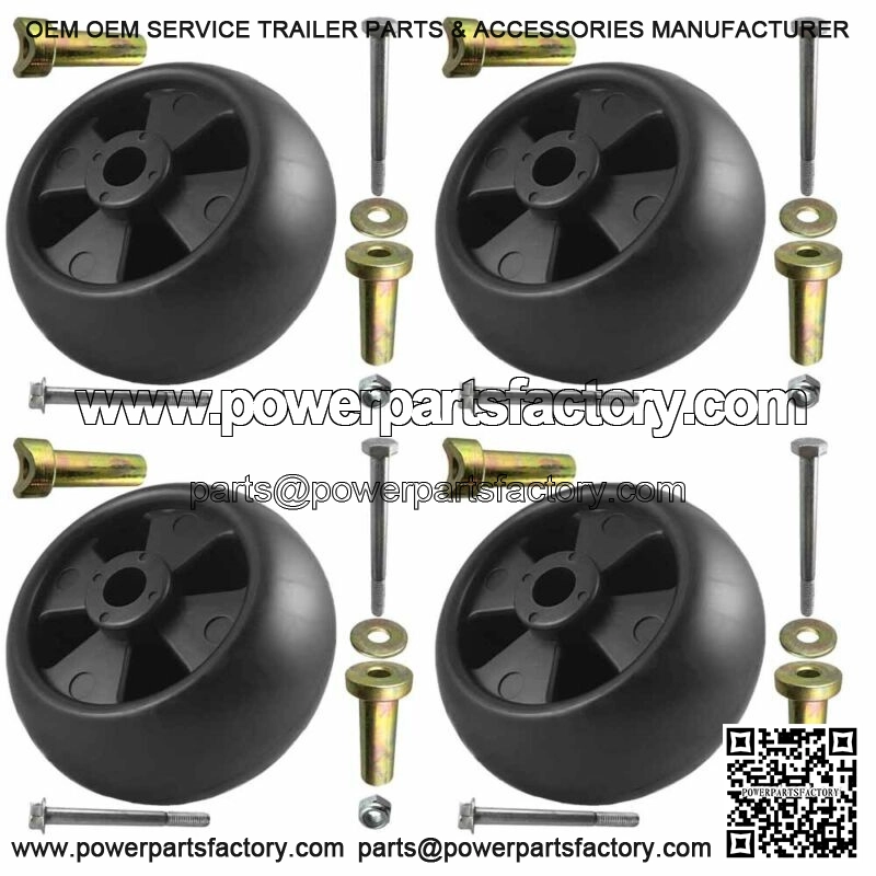 4Pk Deck Wheel 6Pc Kit for John Deere AM133602 AM116299 M111489 GX355 LT180