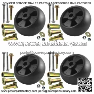 4Pk Deck Wheel 9Pc Kit for John Deere AM133602 AM116299 M111489 GX355 LT180