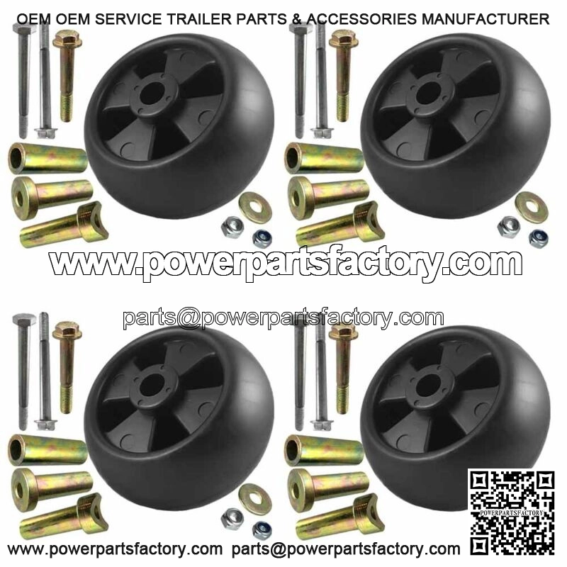 4Pk Deck Wheel 9Pc Kit for John Deere AM133602 AM116299 M111489 GX355 LT180