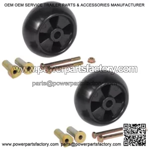 Two (2) Deck Wheels & Hardware Fits John Deere Replaces AM133602 AM16299 M111489