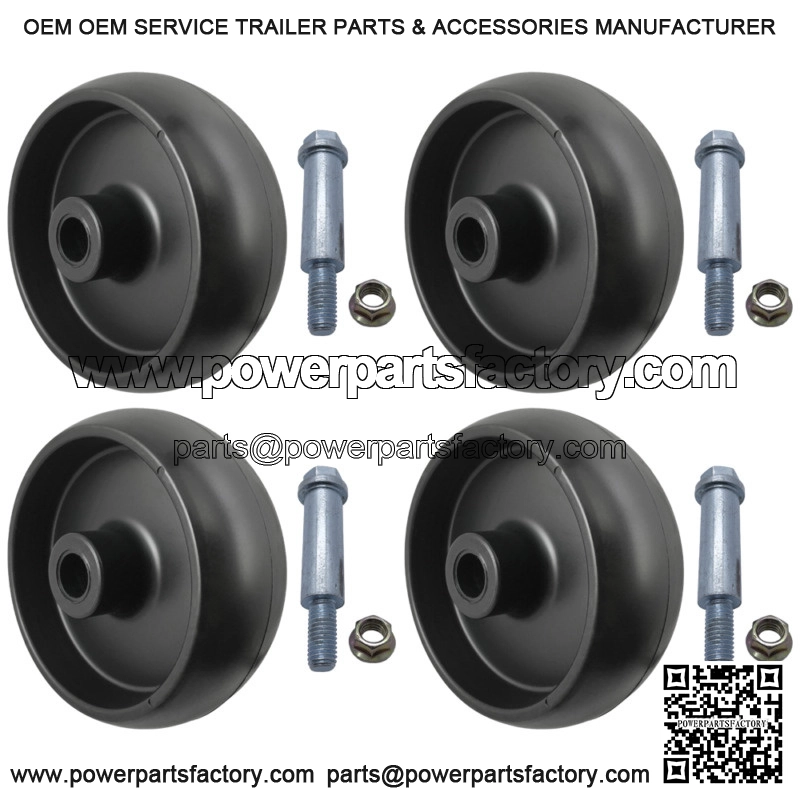 4Pk Deck Wheel Roller and Hardware for John Deere GX10168 R11819 210-051 72-119