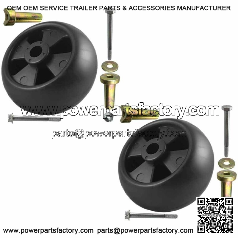 2Pk Deck Wheel 6Pc Kit for John Deere AM133602 AM116299 M111489 GX355 LT180