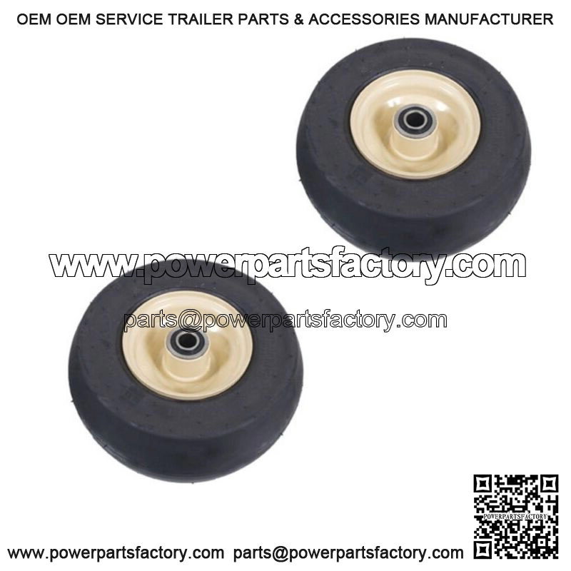 Two 9x3.50x4 Deck Caster Wheel Tire Assemblies for Grasshopper Mower Decks