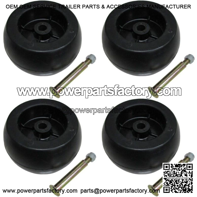 4 Deck Wheels+Kits For Craftsman 133957 193406 174873 MTD 734-3058 - Image 2
