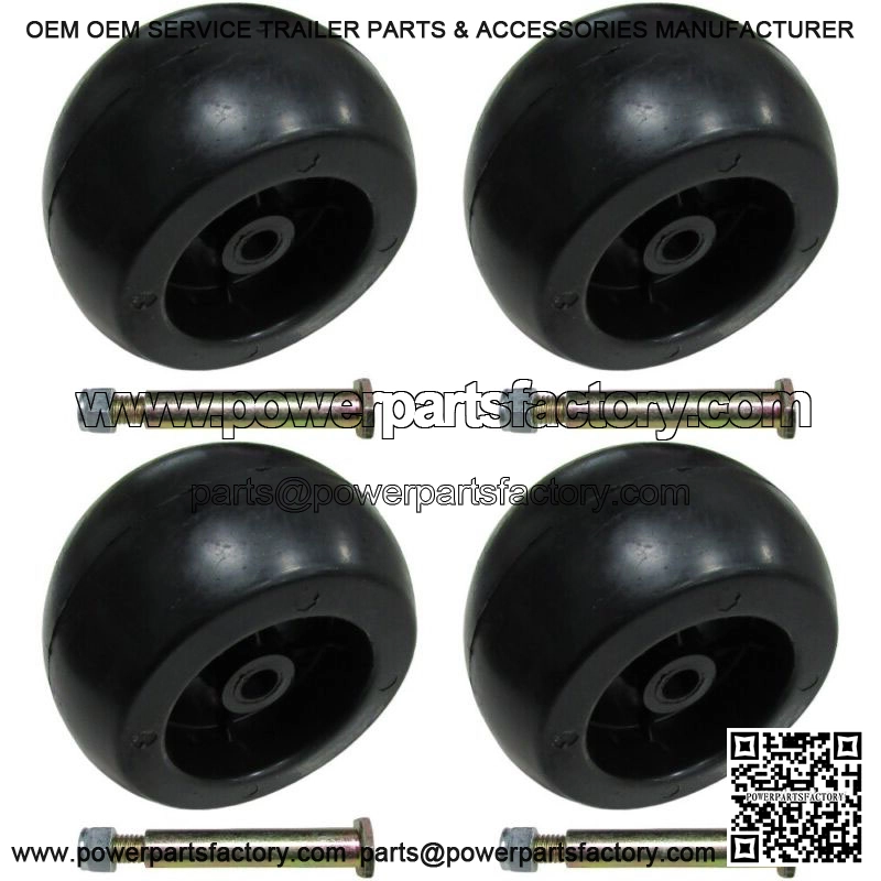 4 Deck Wheels+Kits For Craftsman 133957 193406 174873 MTD 734-3058 - Image 3