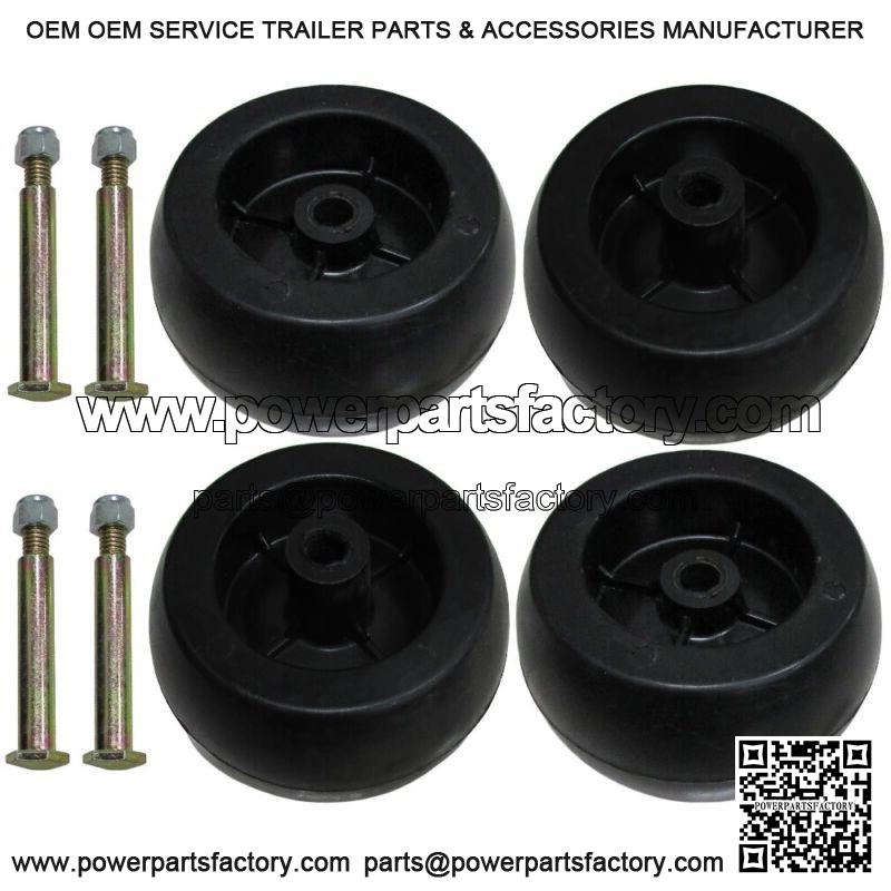 4 Deck Wheels+Kits For Craftsman 133957 193406 174873 MTD 734-3058 - Image 4