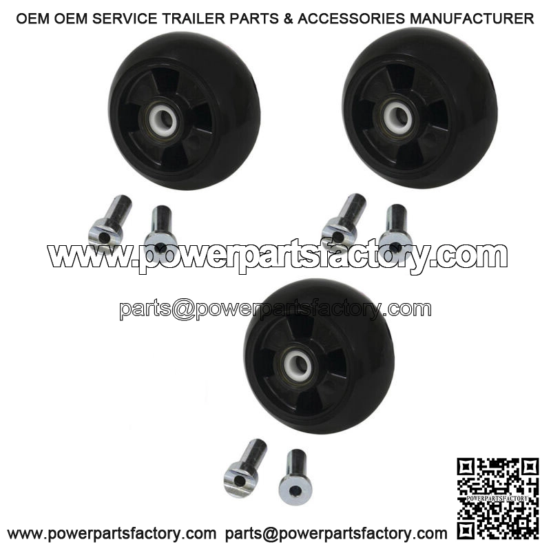 3 Plastic Deck Wheel Kits Fits John Deere F680 F687 F710 F725 F735 AM125172