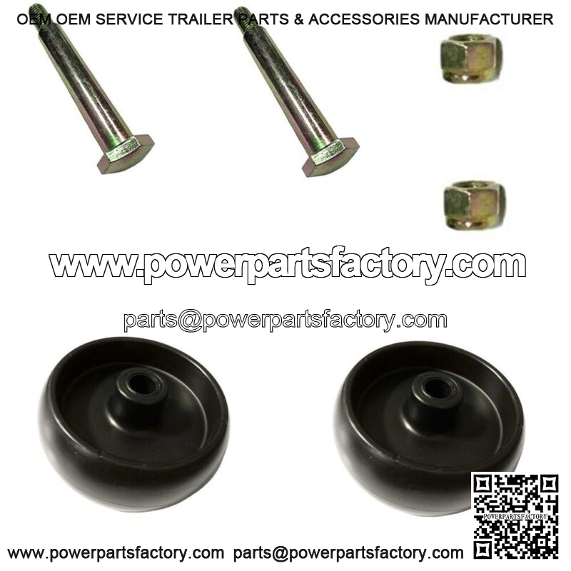 (2) Deck Wheels w/ Bolts & Nuts Fits John Deere L100 L110 L120 L130 L105 L107