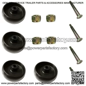4 New Deck Wheels Fits John Deere L100 L110 L120 L130 L105 L107 w/Bolts & Nu