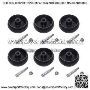 6 Pack Deck Wheels Fits John Deere GX10168 D100-D170 E110-E180 G100 L100-L130