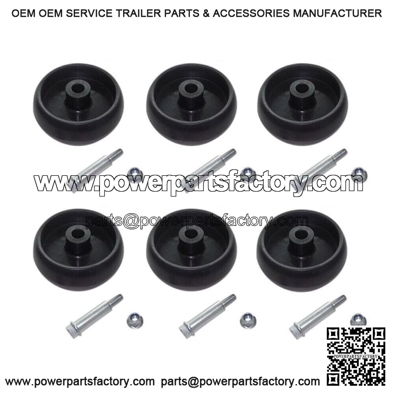 6 Pack Deck Wheels Fits John Deere GX10168 D100-D170 E110-E180 G100 L100-L130