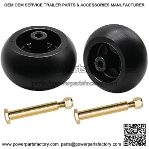 Mower Deck Wheels 133957 532133957 Replace for AYP Husqvarna 532174873 589527301, MTD 174873 734-3058, Cub Cadet 753-04856A Lawn Tractors and Zero Turn Mowers Deck with Bolts & Nuts - 2 Pack