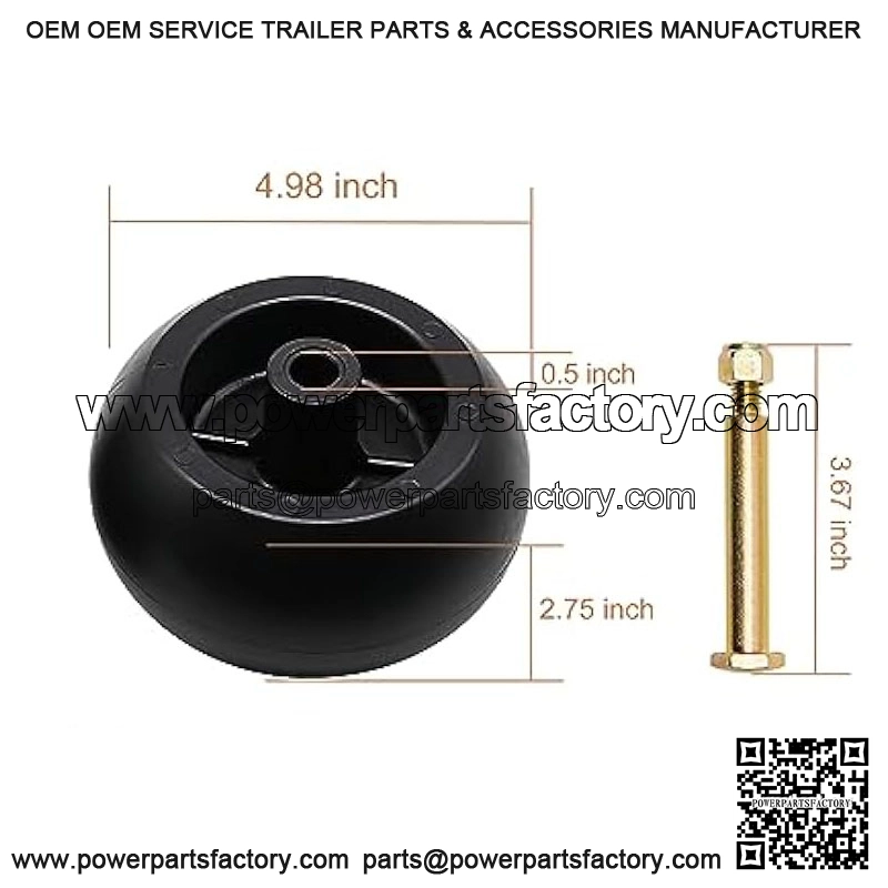 Mower Deck Wheels 133957 532133957 Replace for AYP Husqvarna 532174873 589527301, MTD 174873 734-3058, Cub Cadet 753-04856A Lawn Tractors and Zero Turn Mowers Deck with Bolts & Nuts - 2 Pack - Image 2
