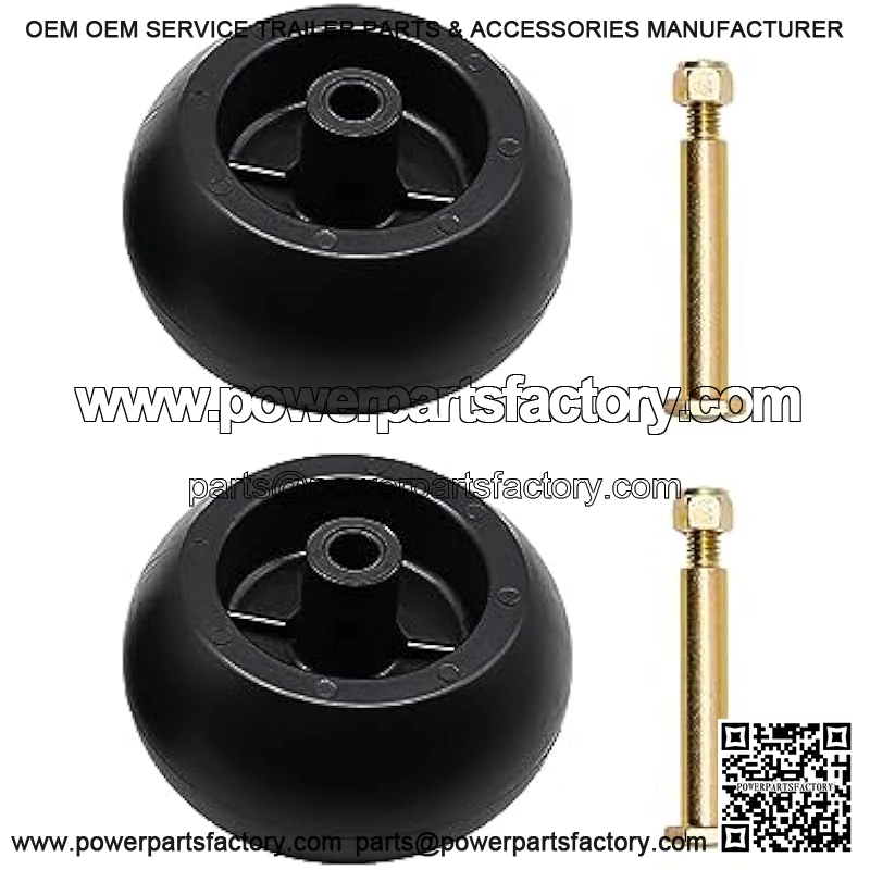 Mower Deck Wheels 133957 532133957 Replace for AYP Husqvarna 532174873 589527301, MTD 174873 734-3058, Cub Cadet 753-04856A Lawn Tractors and Zero Turn Mowers Deck with Bolts & Nuts - 2 Pack - Image 3