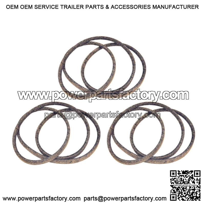 Set of Three Deck Belts 1/2" x 95.5" Fits Husqvarna GTH200 Fits AYP 144959