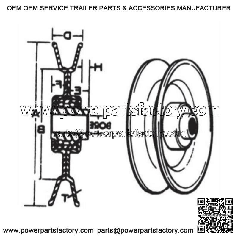 V-Belt Idler Pulley Steel with Heavy Duty Bearing Fits Murray 20613, 420613 - Image 3