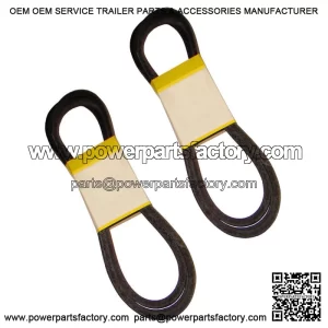 (2) Belts Fits John Deere M126536 LT133 LT150 LT155 LT160 LT166 LT180 -1/2"x114"