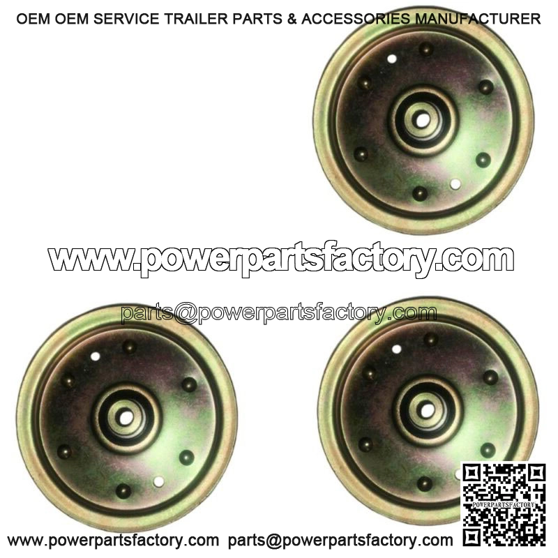 Set of (3) Flat Idler Pulleys Fits Cub Cadet LT1040 LTX1040 LTX1042 LTX1050 - Image 2
