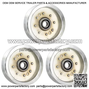 Flat Idler Pulley Set for John Deere L120 L130 L100 L110 L118 L111 D140 3-Pack