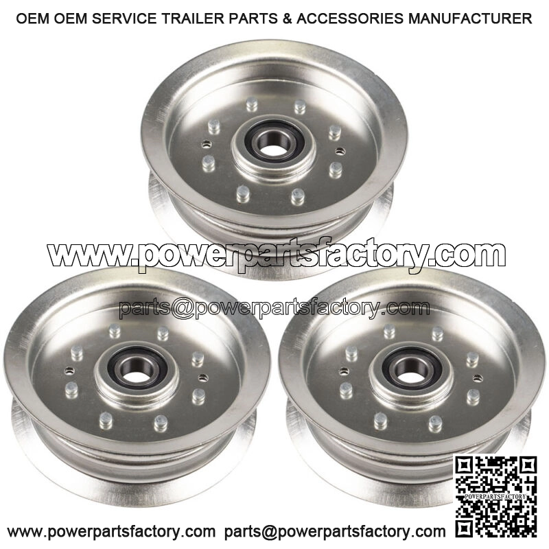 Flat Idler Pulley Set for John Deere L120 L130 L100 L110 L118 L111 D140 3-Pack - Image 2