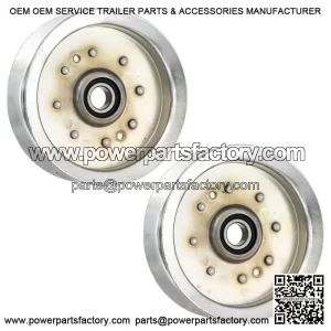 Flat Idler Pulley Set for John Deere L120 L130 L100 L110 L118 L111 D140 2-Pack