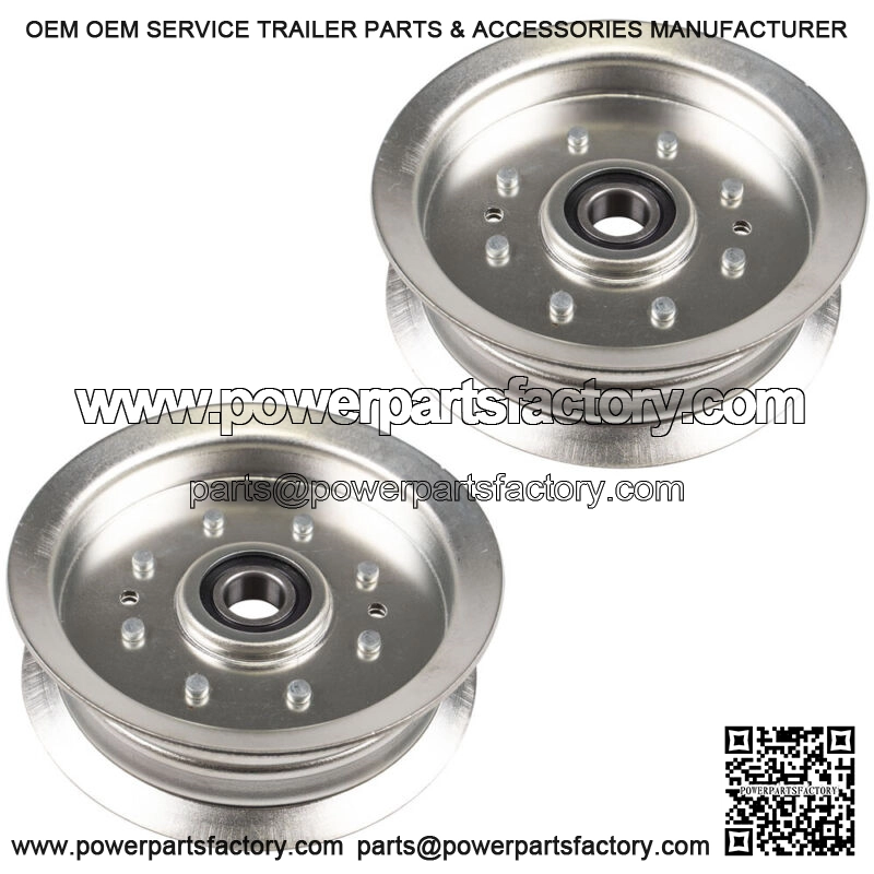 Flat Idler Pulley Set for John Deere L120 L130 L100 L110 L118 L111 D140 2-Pack - Image 2
