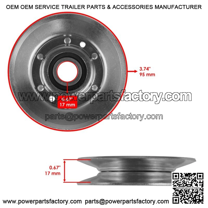 Drive Pulleys for John Deere L120 L130 CV23S LA100 31P677 LA105 LA110 LA115 - Image 4