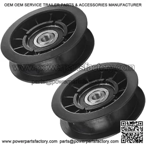 539110311 Flat Idler Pulley Compatible with Husqvarna, Craftsman and Poulan Mower, Fits MZ6125 RZ3016 RZ4219 RZ4619, Replaces 539-110311, 14259, 84005748 (2)