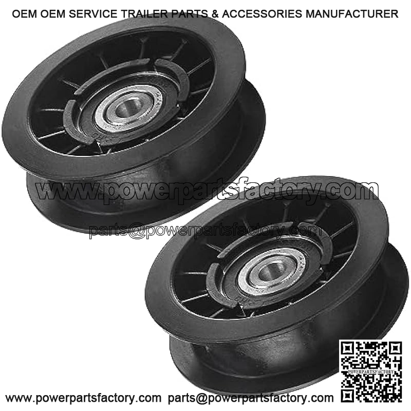 539110311 Flat Idler Pulley Compatible with Husqvarna, Craftsman and Poulan Mower, Fits MZ6125 RZ3016 RZ4219 RZ4619, Replaces 539-110311, 14259, 84005748 (2)
