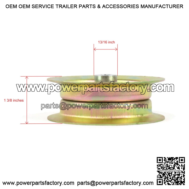 (Pack of 2) Flat Idler Pulley for TimeCutter SS 4225 74721 Riding Mower - Image 2