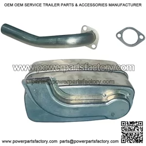 (New) Muffler, Exhaust Pipe W/Gasket Compatible with John Deere CS CX Gator Utility Vehicle AM138423 GX20802 AM137342 GY20444 GX23597 GX24805 GX24189 GX2025
