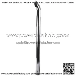 Chrome Curved Exhaust Stack Pipe Slotted 48" 2 1/2" ID fits Universal Models