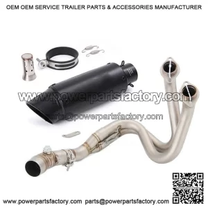 Black Full Exhaust System for Kawasaki Ninja 650/Z650 (2012-2023) - Header Pipe