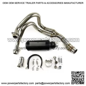 Black Full Exhaust for Kawasaki Ninja 650/Z650 (2012-2024) - Header Pipe