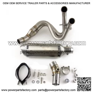 Kawasaki Z650 Ninja 650 2012-2024 Full Exhaust Front Pipe Slip On Mufflers Set