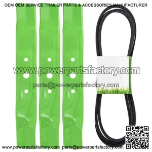 Mower Blades & Deck Belt Kit for John Deere L120 L130