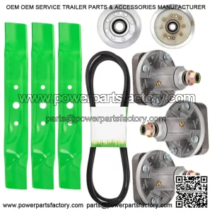 Deck Kit Blade Spindle Belt Spindle Idler for John Deere L120 L130 48 Inch