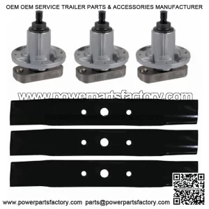 New Spindle Assembly & Blade Set Fits L130 L120 Fits John Deere 48" Deck