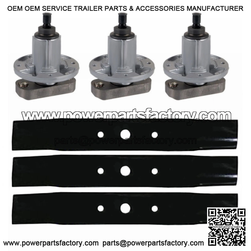 New Spindle Assembly & Blade Set Fits L130 L120 Fits John Deere 48" Deck