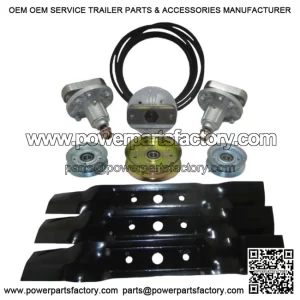 L120 L130 L2048 L2548 48" MOWER DECK PARTS KIT SPINDLES, BLADES, BELTS, IDLERS