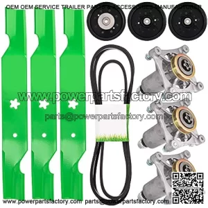 Deck Rebuild Kit for Husqvarna 54 inch RZ5422 RZ5424 RZ5426 RZ54i Z254 Z254i Blade Spindle Belt Idler