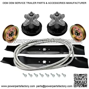 Deck Rebuild Kit Spindles Blades Belt Pulleys for Cub Cadet 46 Inch LTX1045 LTX1046 LTX1046VT Troy Bilt Horse XP