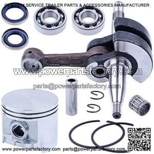 Crankshaft Seal Piston Kit For Husqvarna 365 372 XP 371 362 For Chainsaw 503748701, Crankshaft, Piston, Pin, Ring, Circlip, Needle Bearing, Oil Seals, Crank Bearing