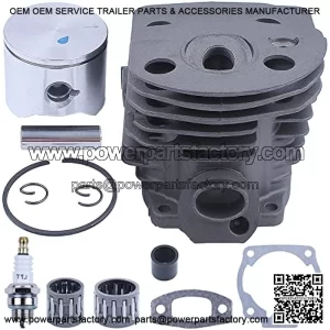 45mm Cylinder Piston Bearing Top End Rebuild Kit For Husqvarna 55 51 For Chainsaw, Cylinder, Piston, Pin, Ring, Circlip, Piston Bearing, Clutch Bearing, Intake Manifold