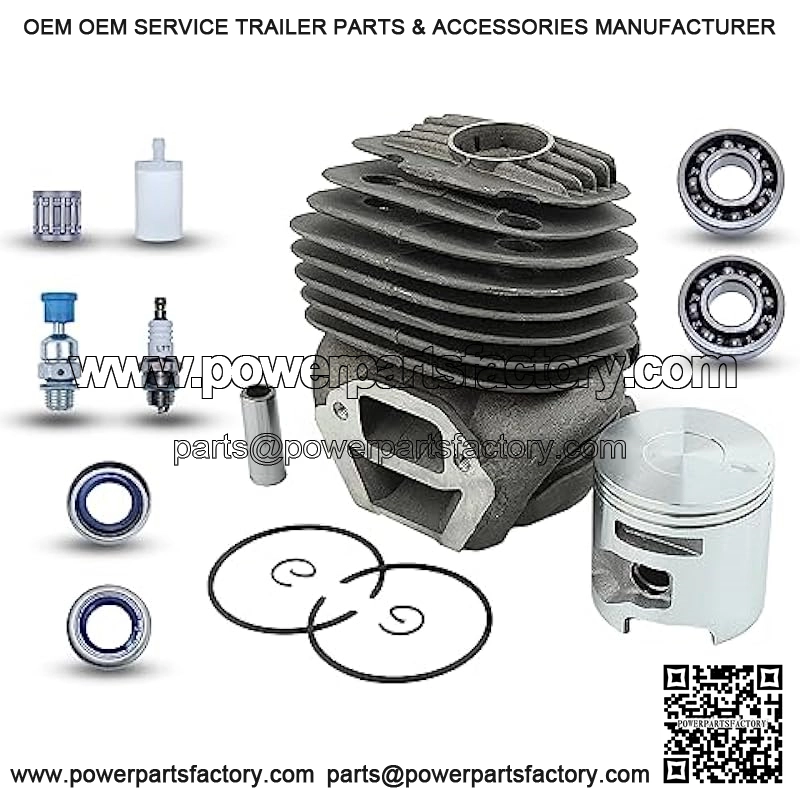 51mm Cylinder Piston Kit 506386171 For K750 K760 For Husqvarna For Partner Concrete Saw, Cylinder Piston Kit, Decompression Valve, Fuel Filter, Spark Plug, Needle Bearing, Crank Bearing