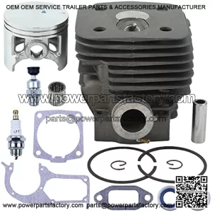 58mm Cylinder Piston Kit Fit for Husqvarna 395 395XP 395EPA Chainsaws Replace 503 99 39 71 with Gasket Oil Seal Piston Needle Bearing Spark Plug