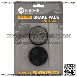 Brake Pad Set for Yamaha VK540 Phazer Venture Ovation Rear Semi-Metallic (For: Yamaha)