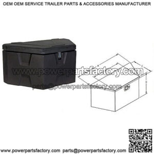 Polymer A-Frame Trailer Tongue Toolbox (Black) 36" x 18" x 19"